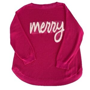 Astrologie Merry Sweater Womens Size XXL Hot Pink Christmas Holiday Cozy Soft